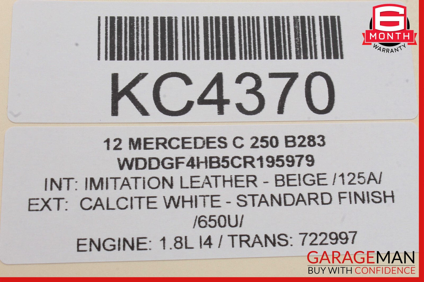 08-16 Mercedes W204 C250 GLK350 Rear Right Door Window Regulator Motor OEM