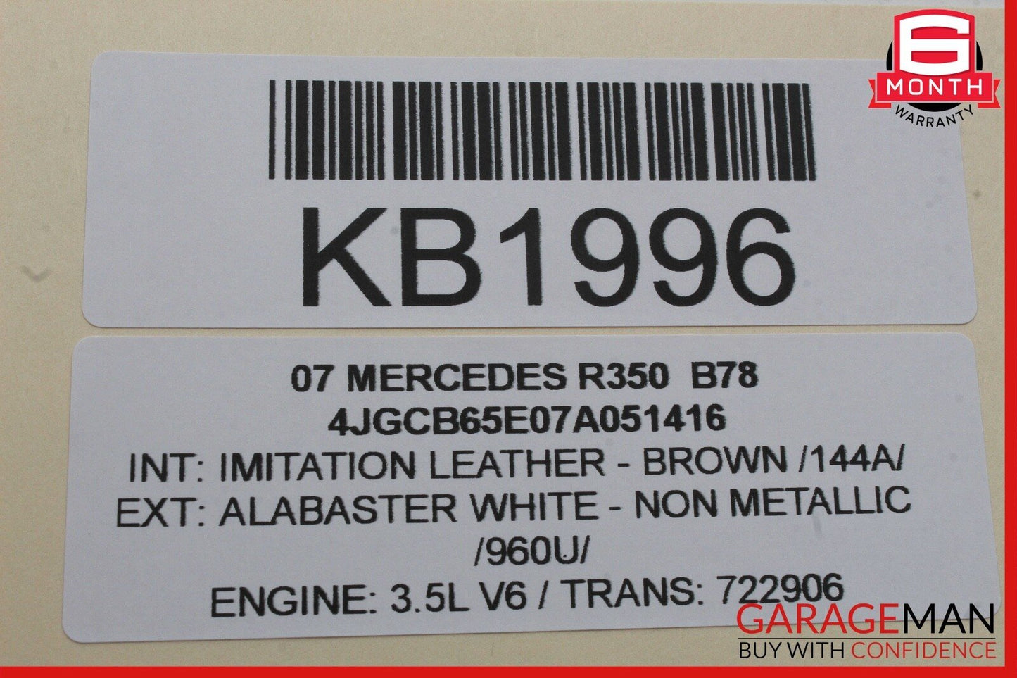 06-13 Mercedes W251 R350 ML550 GL320 Exterior Door Handle Front Left Side OEM