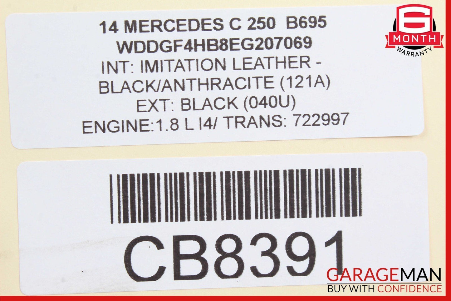 08-18 Mercedes W204 C250 E350 Rear Right or Left Side Lower Thrust Control Arm