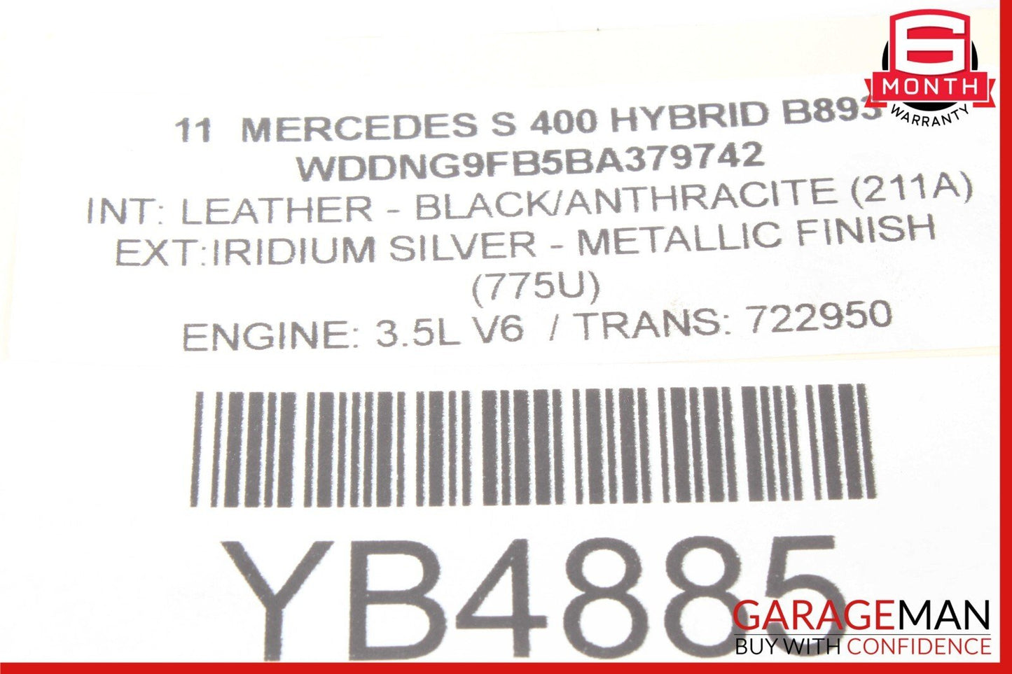 10-13 Mercedes W221 S400 Hybrid Engine Lower Oil Pan 2720101028 OEM
