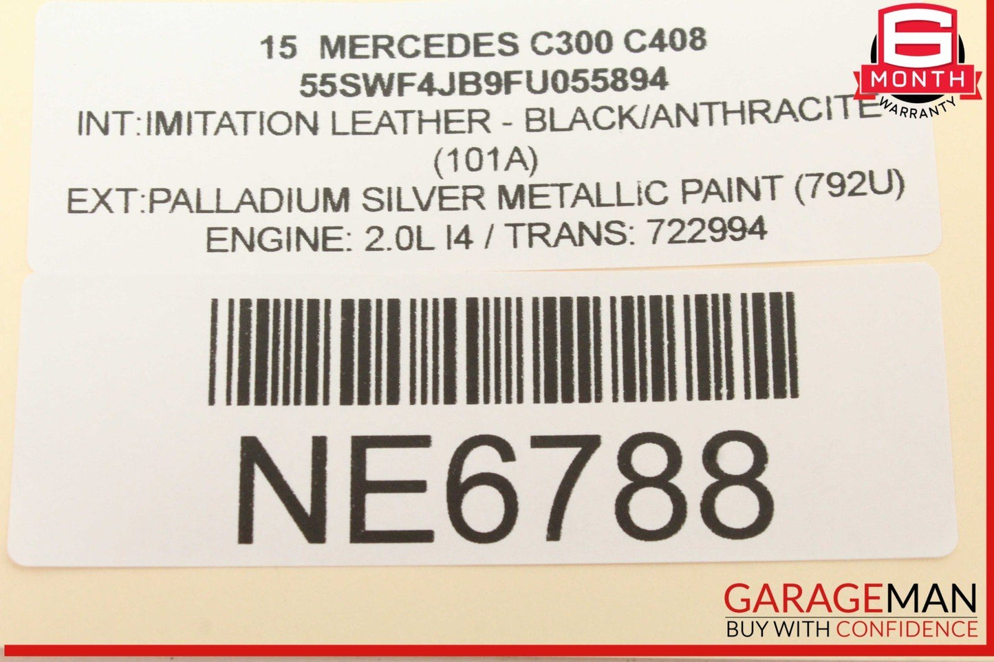 15-20 Mercedes W205 C300 Right Passenger Side Exterior Door Handle Silver OEM