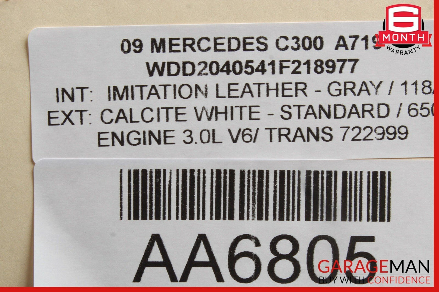 08-14 Mercedes W204 C350 C63 AMG Sedan Front Left Door Window Regulator Motor