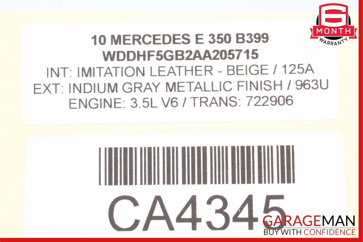 08-16 Mercedes C300 E550 E400 C250 Front Left Door Window Regulator Motor Unit