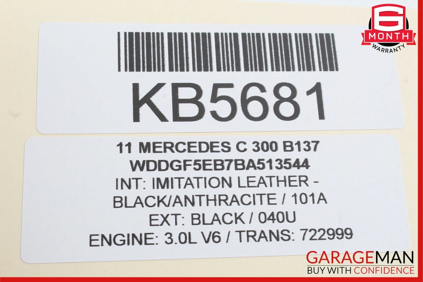 08-11 Mercedes W204 C300 C250 C63 AMG Right Side Exterior Door Handle Black
