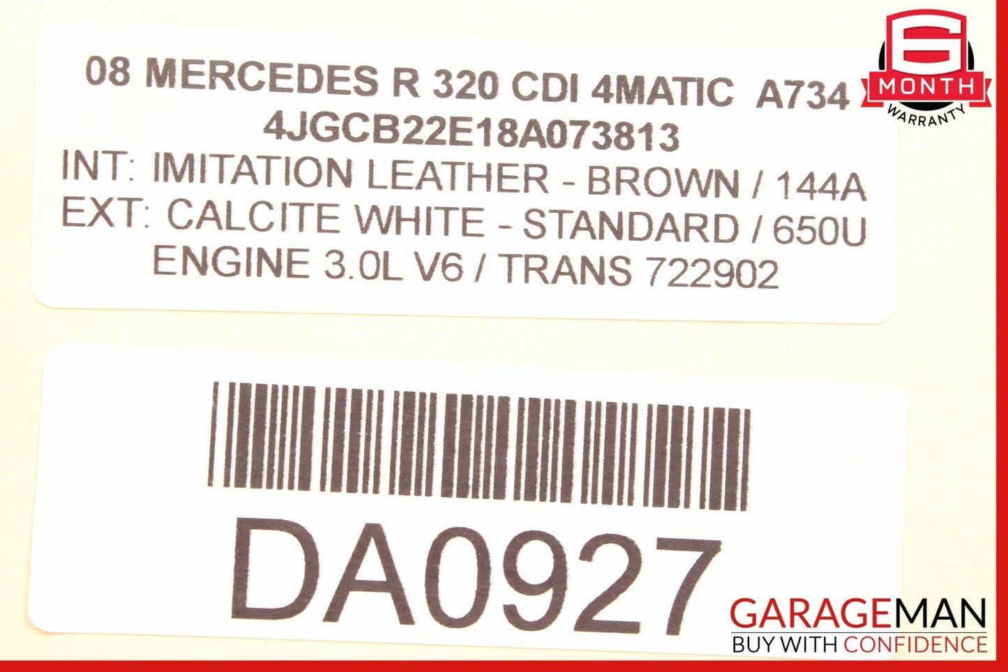 06-12 Mercedes W251 R320 GL450 ML63 AMG Rear Windshield Glass Wiper Motor OEM
