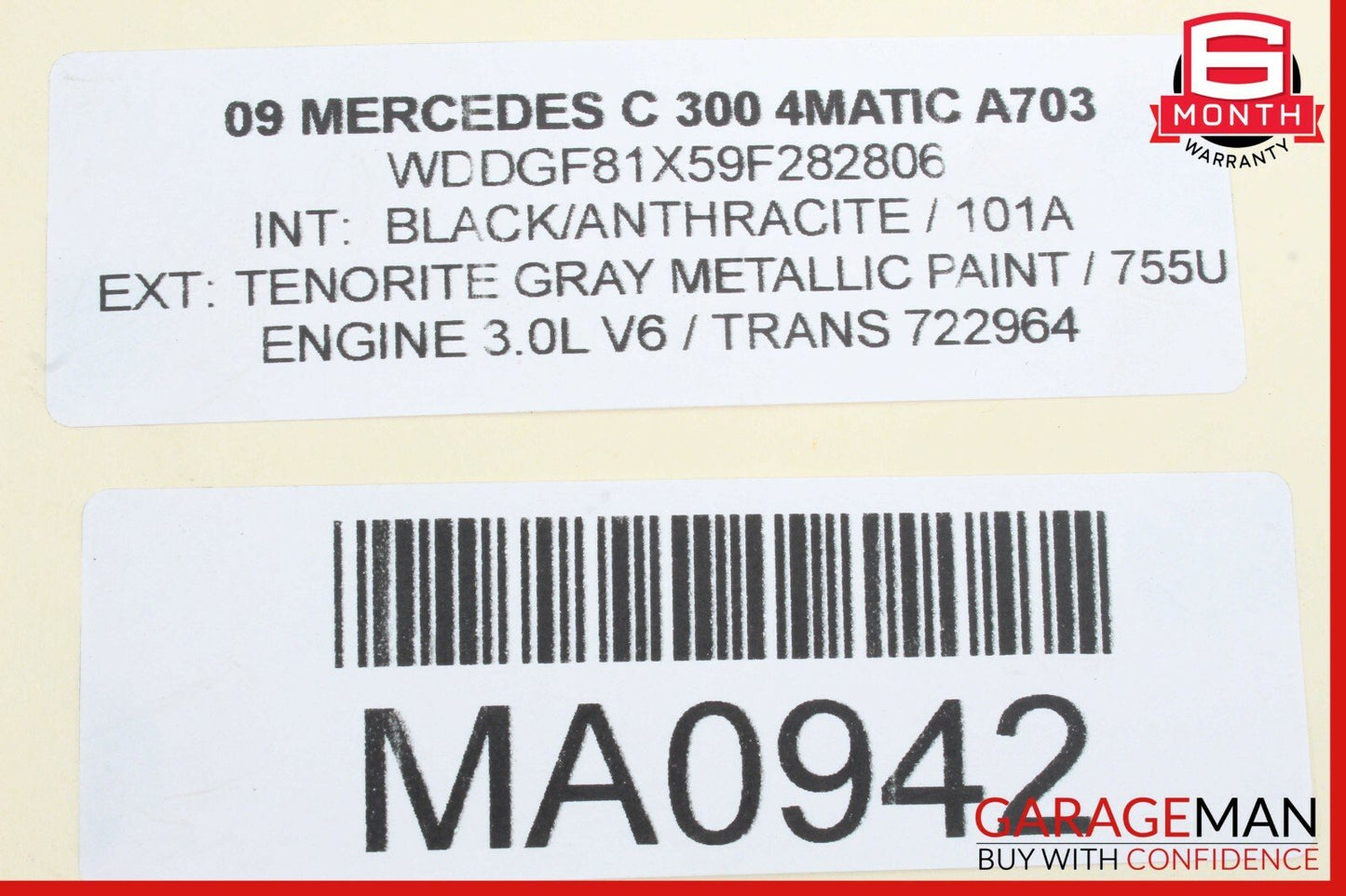 08-14 Mercedes W204 C300 Rear Left & Right Shock Absorber Coil Spring Set OEM