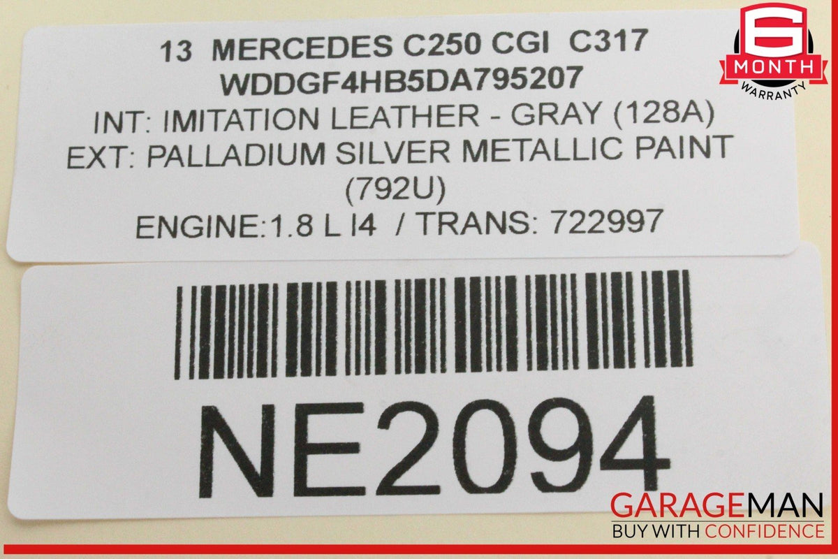 08-14 Mercedes W204 C250 CGI Front Hood Center Radiator Grille Grill Trim OEM