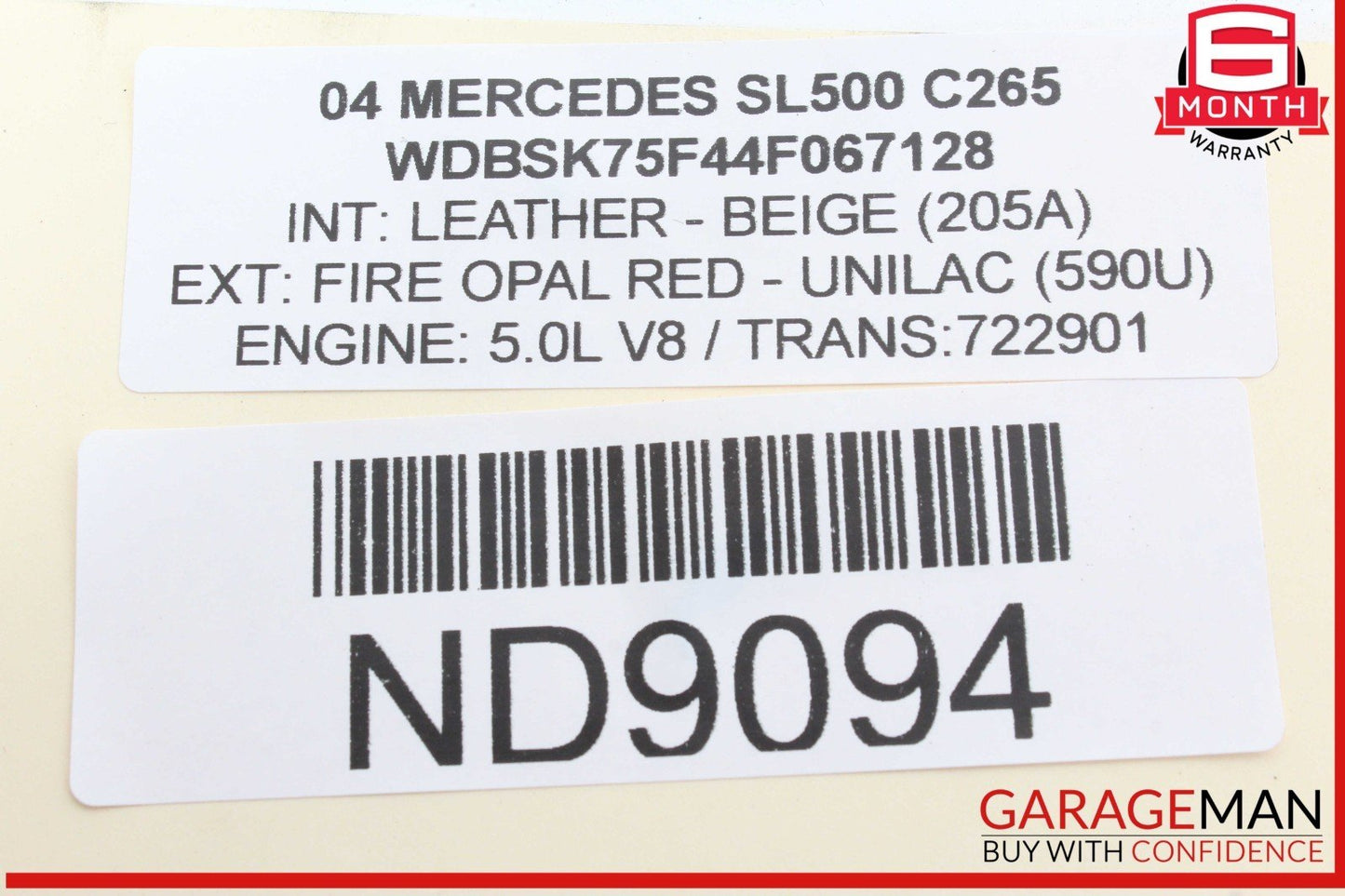 03-06 Mercedes R230 SL500 SL55 AMG Under Seat Control Module Right Side OEM