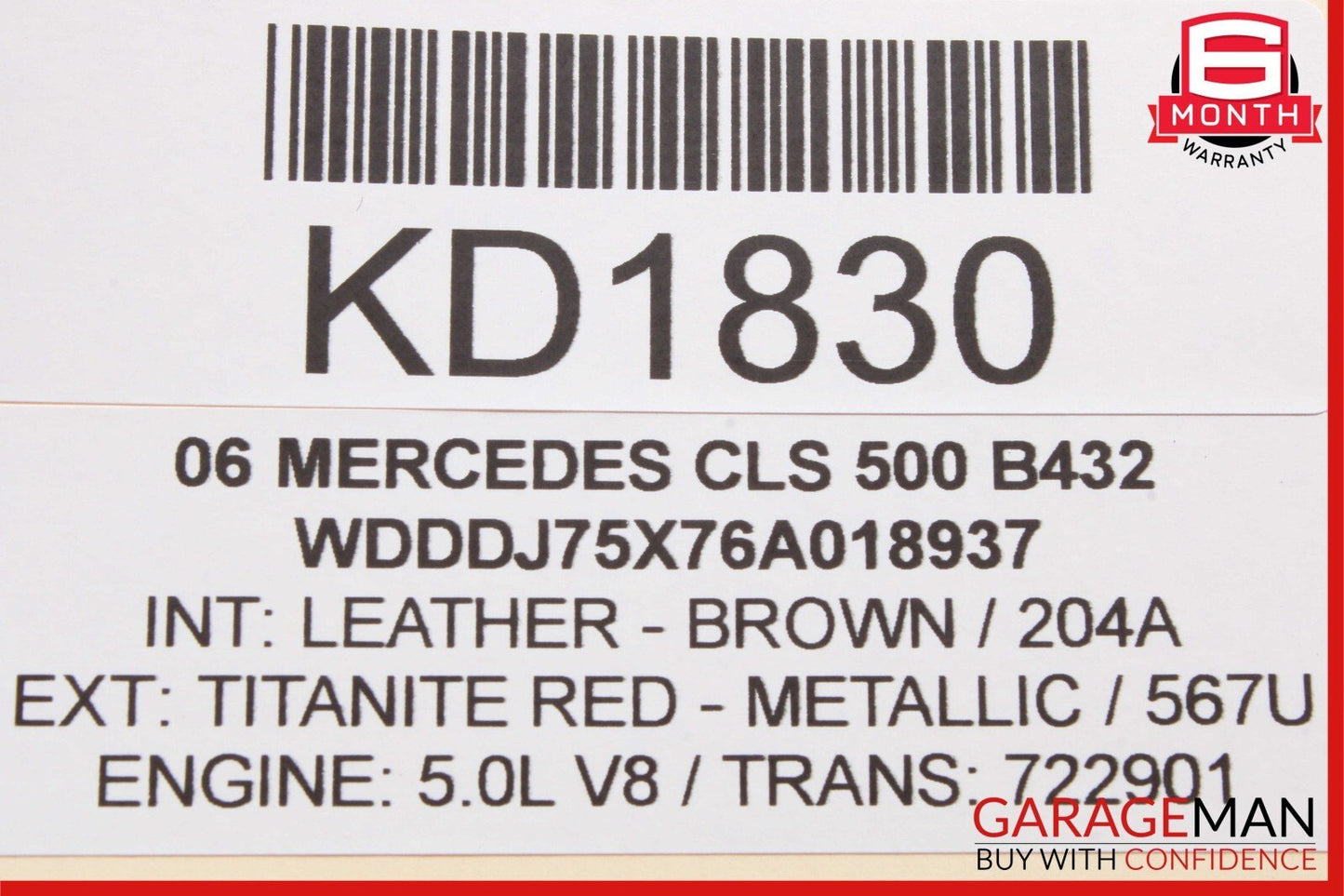 06-11 Mercedes W219 CLS500 CLS550 Rear Left Side Exterior Door Handle OEM