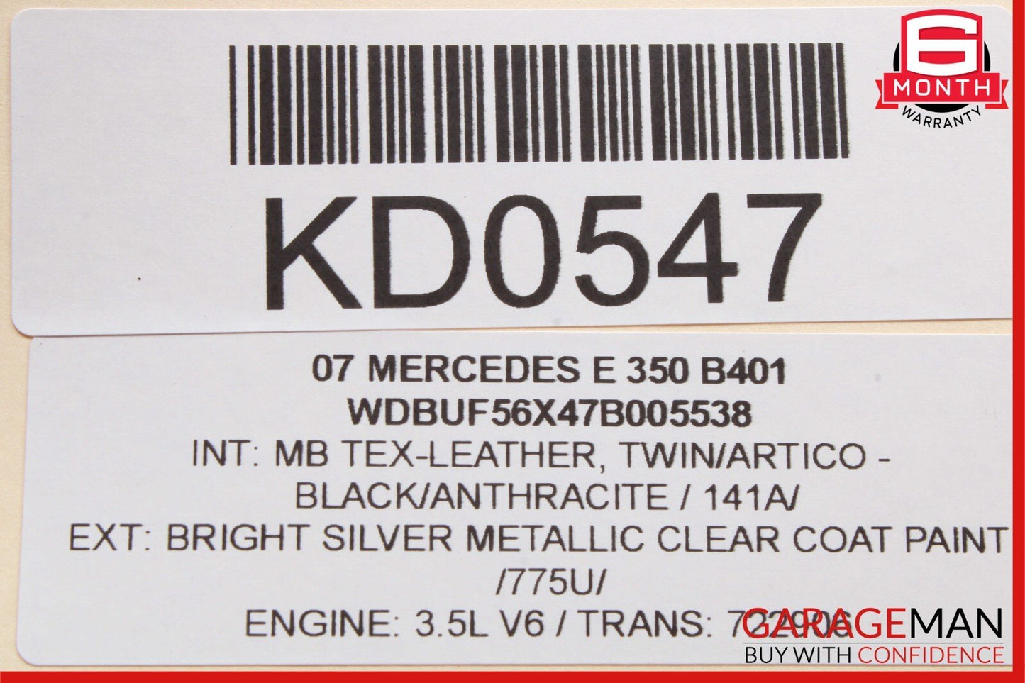 03-09 Mercedes W211 E350 E500 E550 RWD Front Righ Lower Rearward Control Arm OEM
