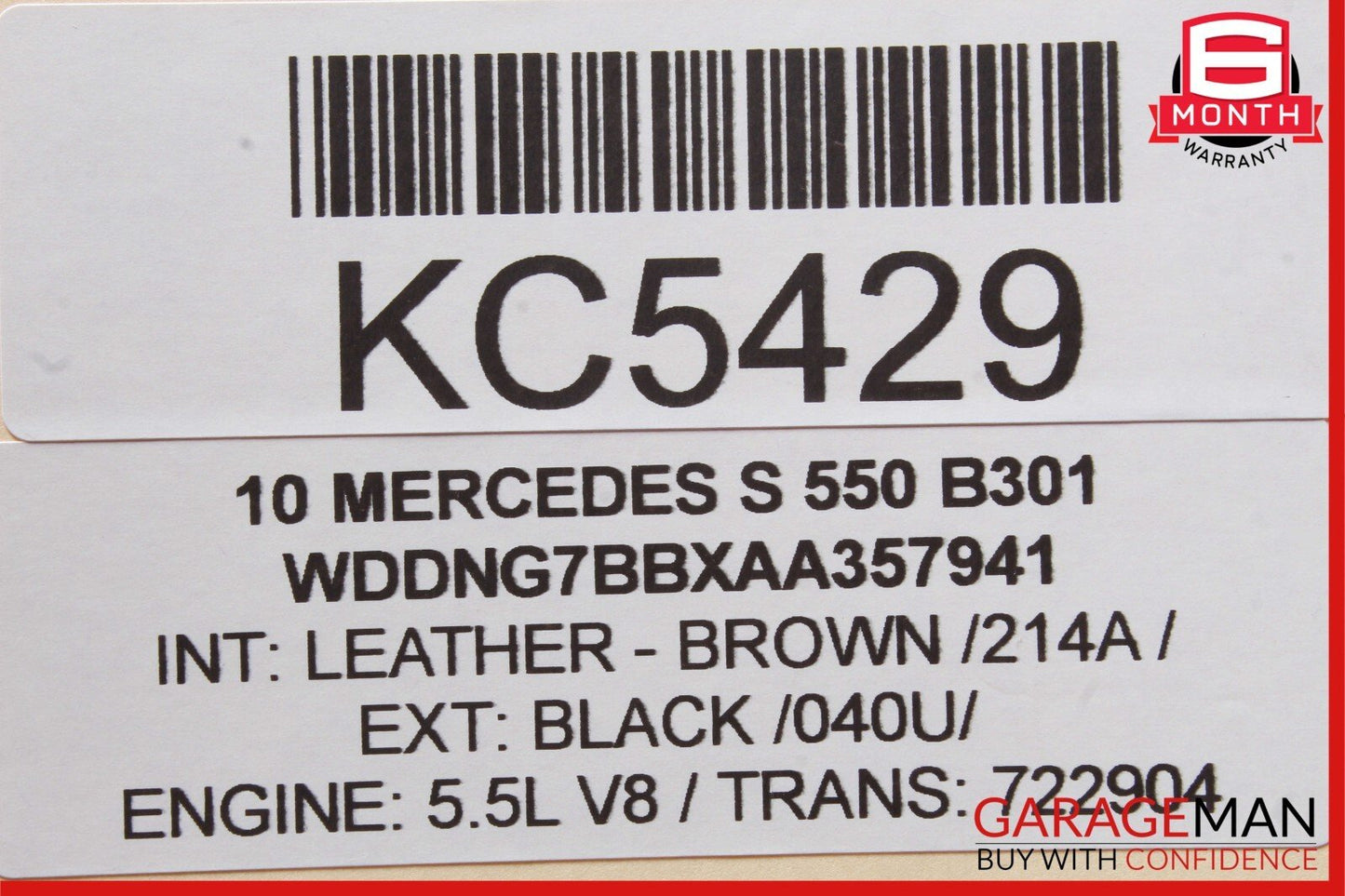 07-13 Mercedes W221 S550 Rear Center Console AC A/C Air Vent Trim Bezel OEM