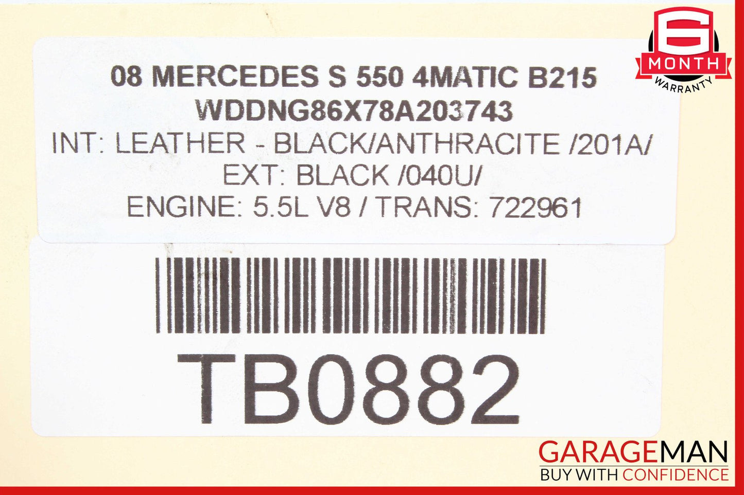 07-14 Mercedes W221 S550 CL550 Front Right Lower Control Arm OEM