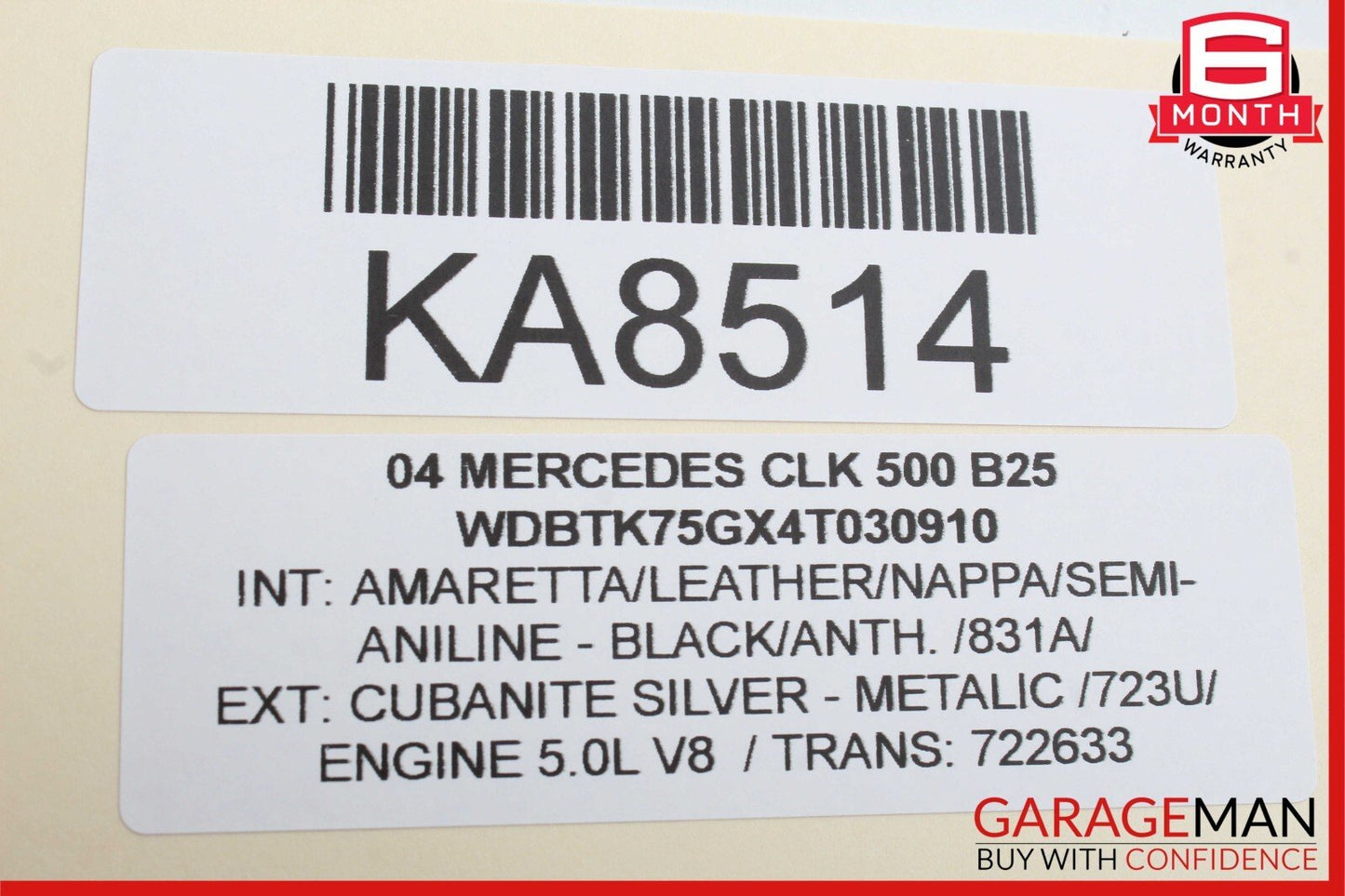06-09 Mercedes CLS500 E350 CLK500 Front Left Foglight Fog Light Lamp OEM