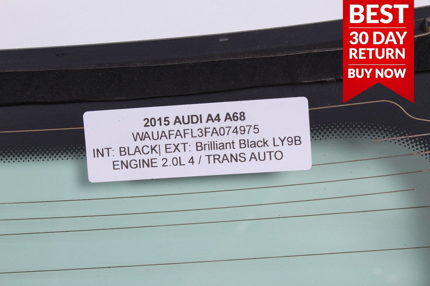 09-16 Audi A4 Rear Windshield Window Auto Glass Panel Assembly Black A68 OEM