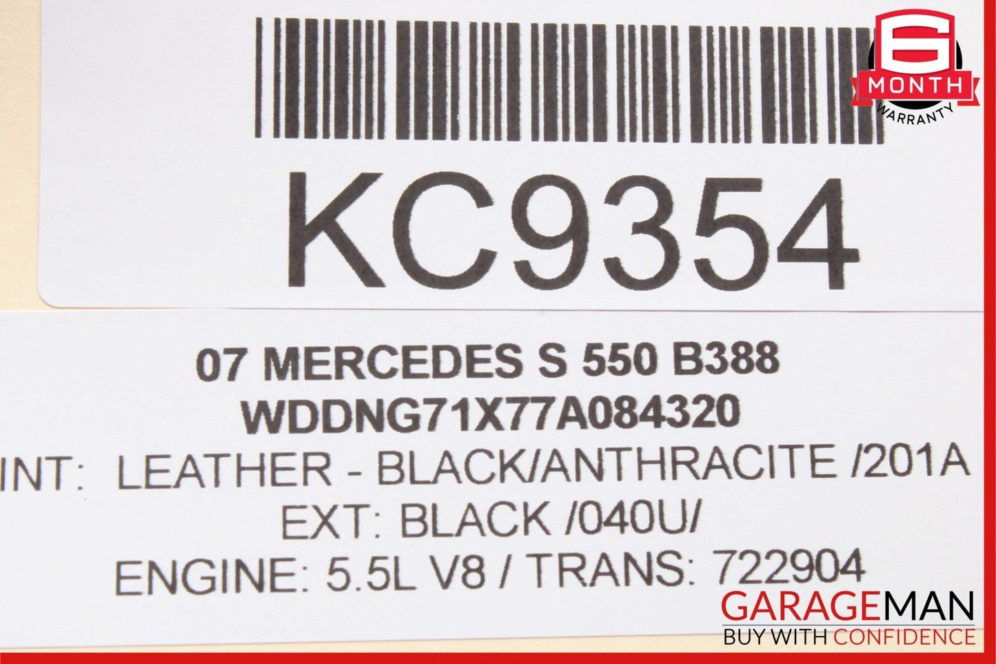 07-13 Mercedes W221 S550 Front Right Side Exterior Door Handle Keyless Go