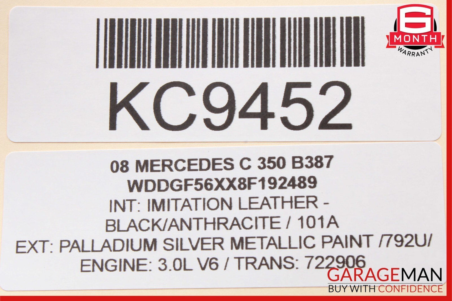 08-11 Mercedes W204 C300 C63 AMG Rear Left Side Door Lock Latch Actuator OEM