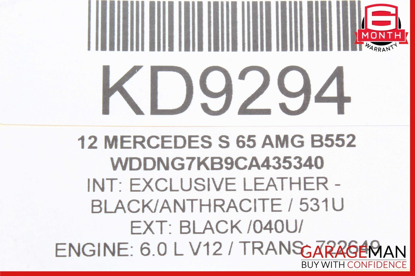 07-14 Mercedes W221 S65 AMG CL550 Rear Side Tie Rod Lower Control Arm OEM