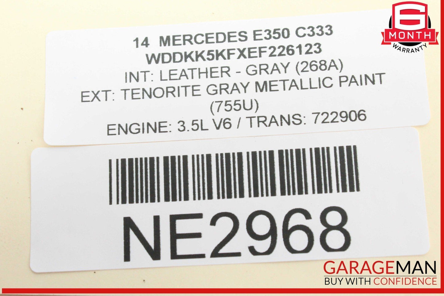 14-17 Mercedes W207 E350 Rear Right Passenger Side Inner Tail Light Lamp OEM