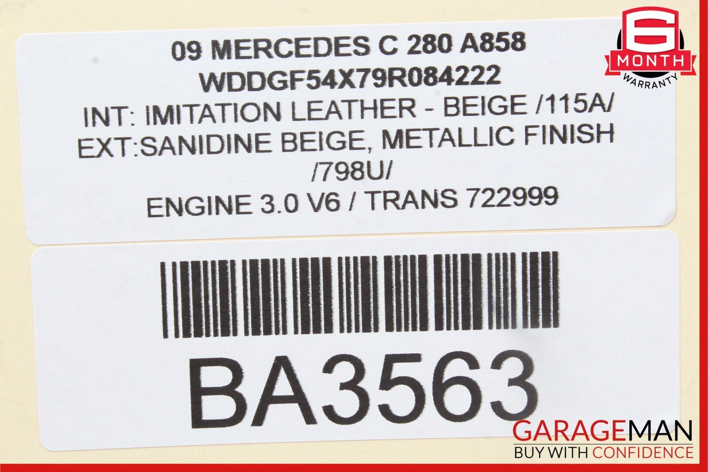 08-16 Mercedes W212 E400 GLK350 C280 Rear Right Door Window Regulator Motor Unit