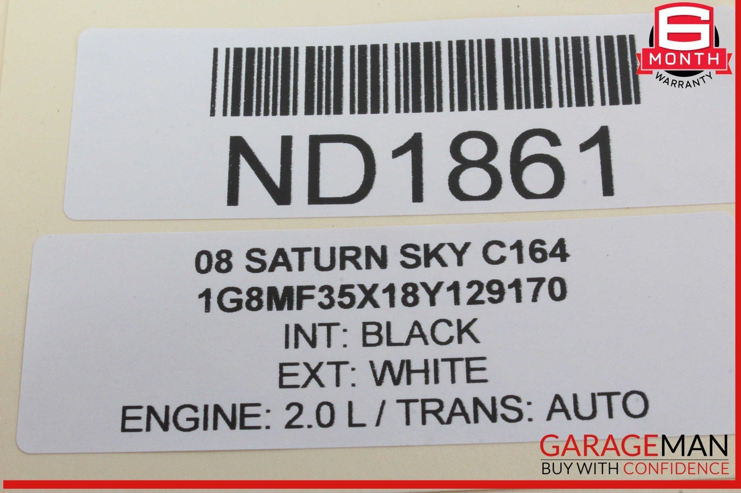 07-10 Saturn Sky Front Left Driver Side Exterior Door Handle Black OEM