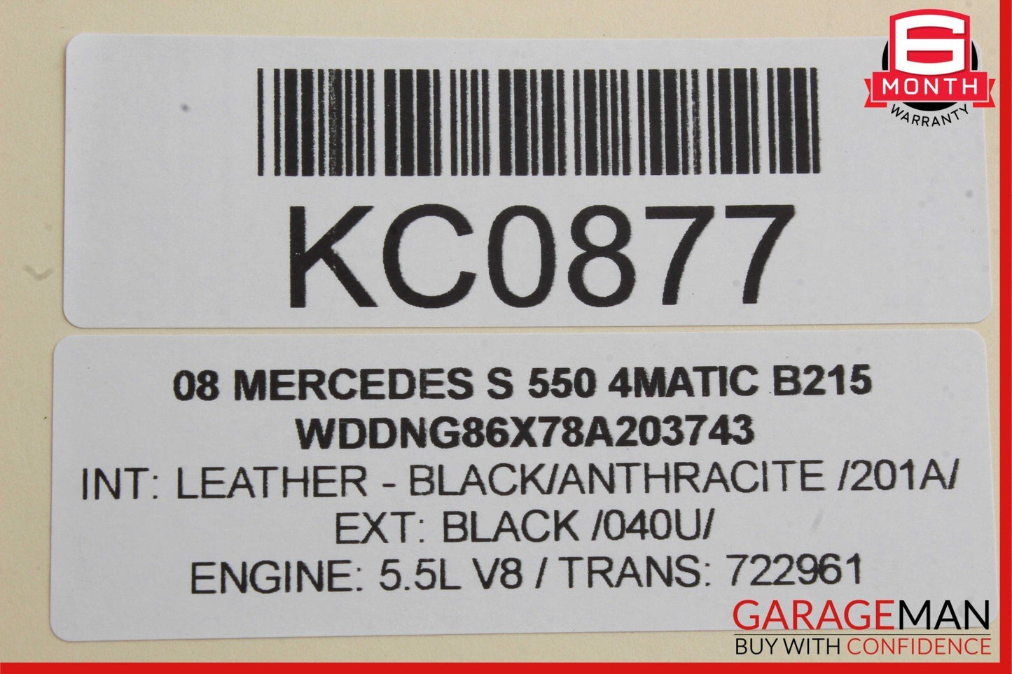 07-13 Mercedes W221 S550 4MATIC Trunk Lid Locking Hydraulic Pull Down Pump OEM