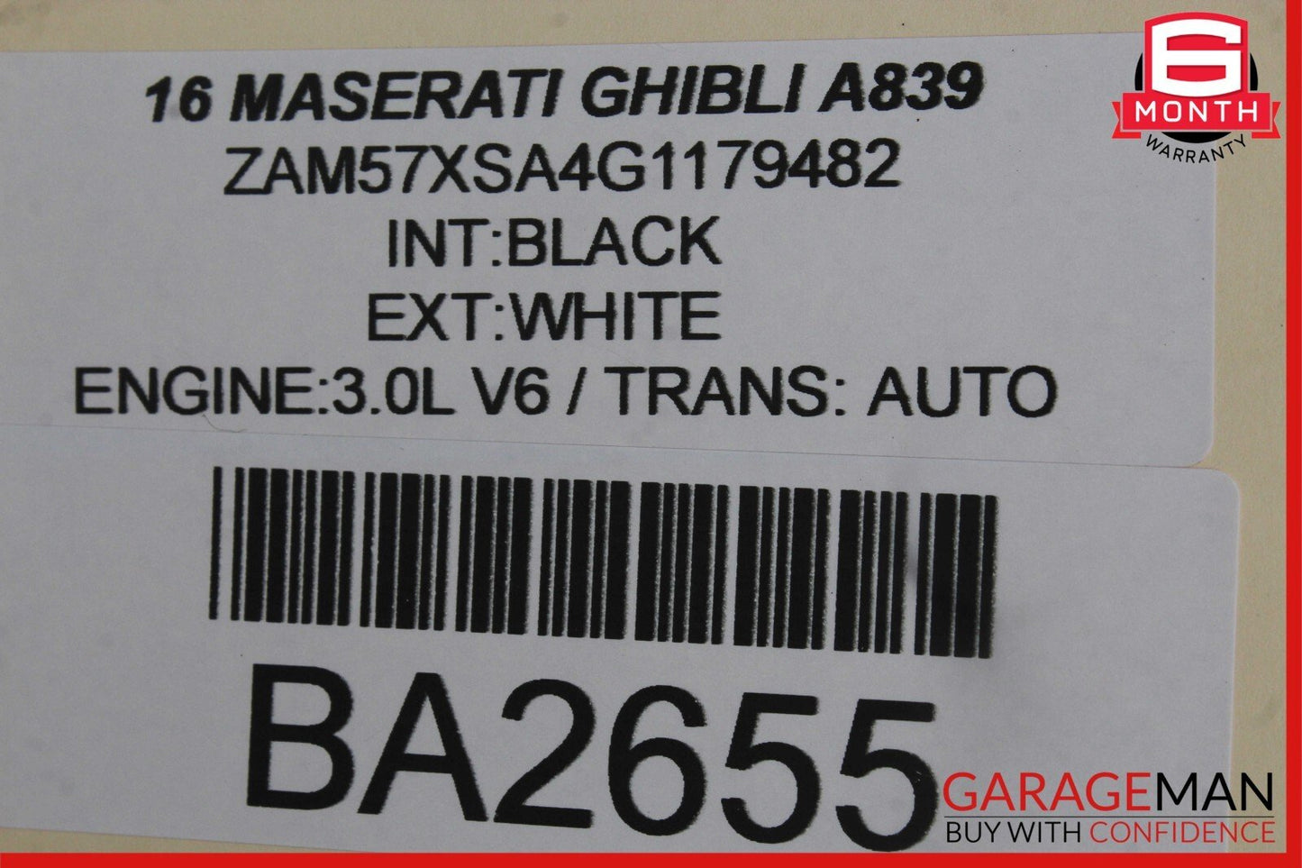14-17 Maserati Ghibli Dash Ignition Switch Controller Push Button w/ Key Set