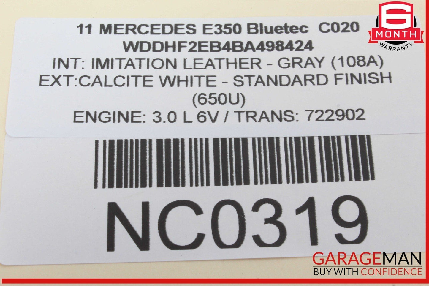 10-18 Mercedes W212 E350 Bluetec Front Overhead Dome Light Lamp 2129003606 OEM