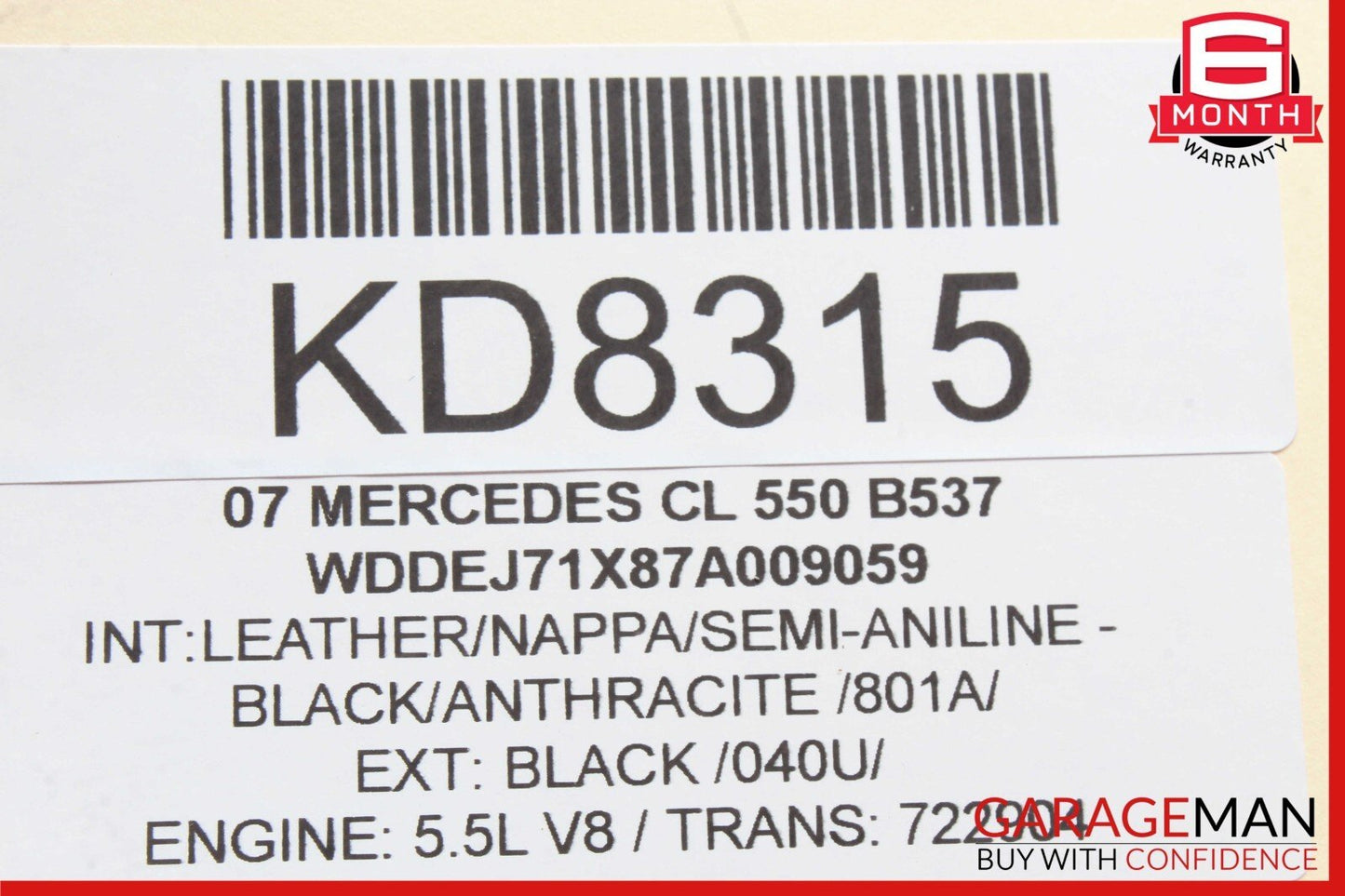 07-10 Mercedes W216 CL550 Front Left or Right Seat Contour Control Module OEM