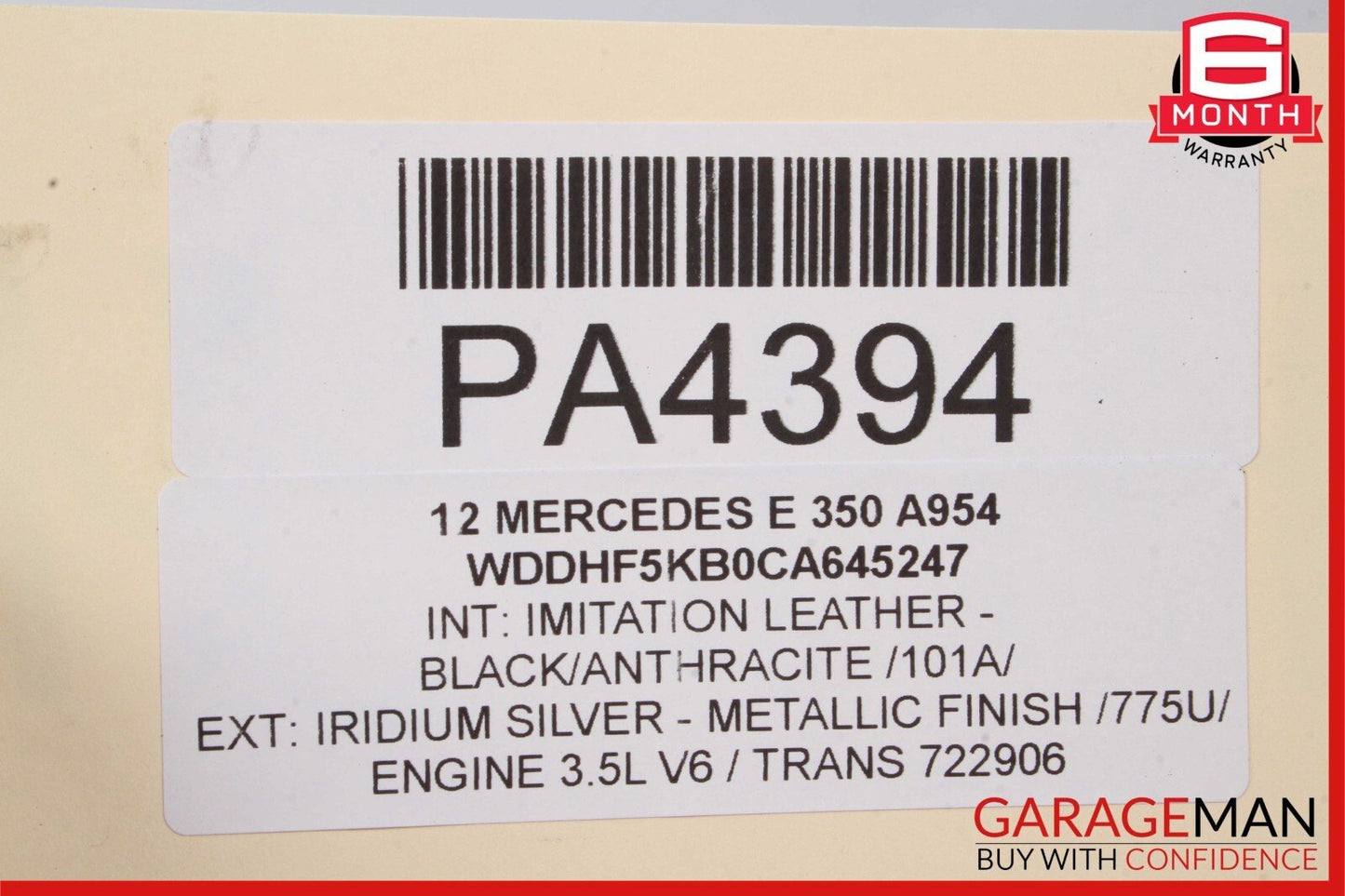 08-17 Mercedes C250 E350 GLK350 AC A/C Air Conditioning Condenser Shroud Assy