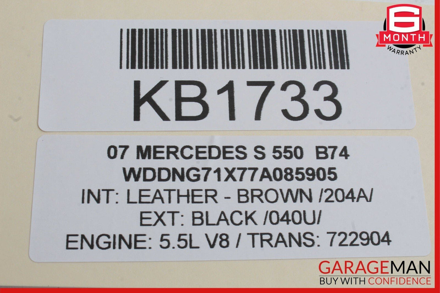 07-13 Mercedes W221 S550 S600 S63 AMG Rear Right Window Regulator Motor OEM