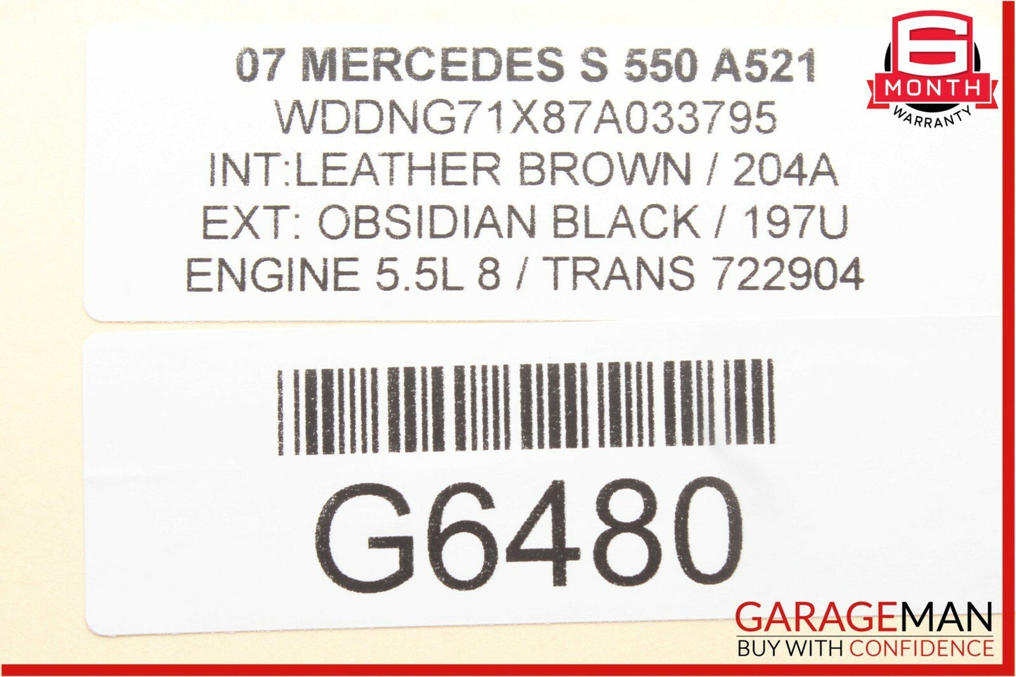 07-10 Mercedes S550 CL600 Steering Column Combination Switch Assembly Black OEM