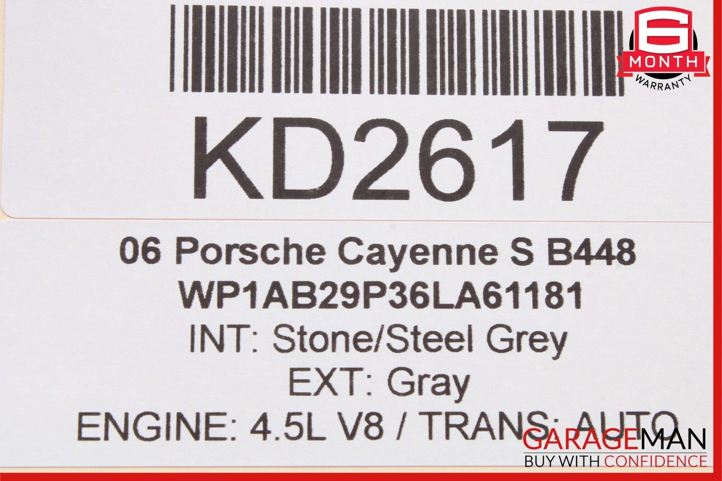 03-06 Porsche Cayenne S 955 Front Side Suspension Upper Control Arm OEM