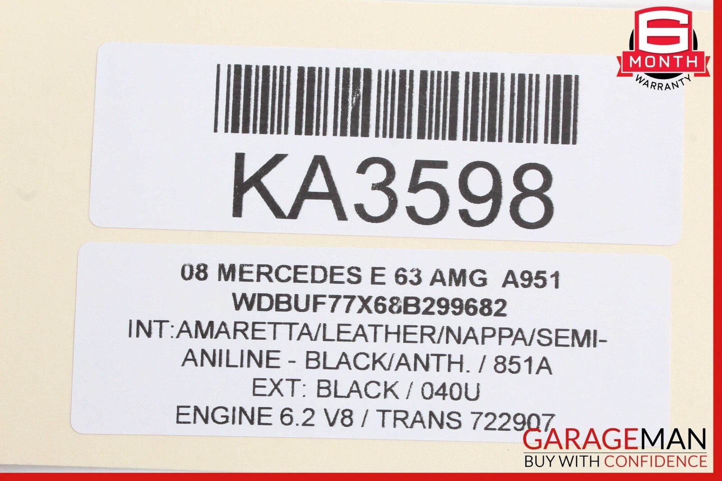 03-09 Mercedes W211 E63 AMG Rear Left Door Lock Latch Actuator Keyless Go OEM