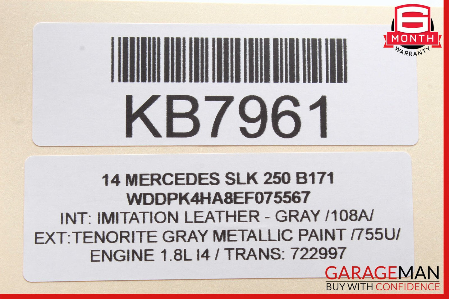 12-16 Mercedes R172 SLK250 SLK350 Rear Fuse Relay Box Module 1729060105 OEM