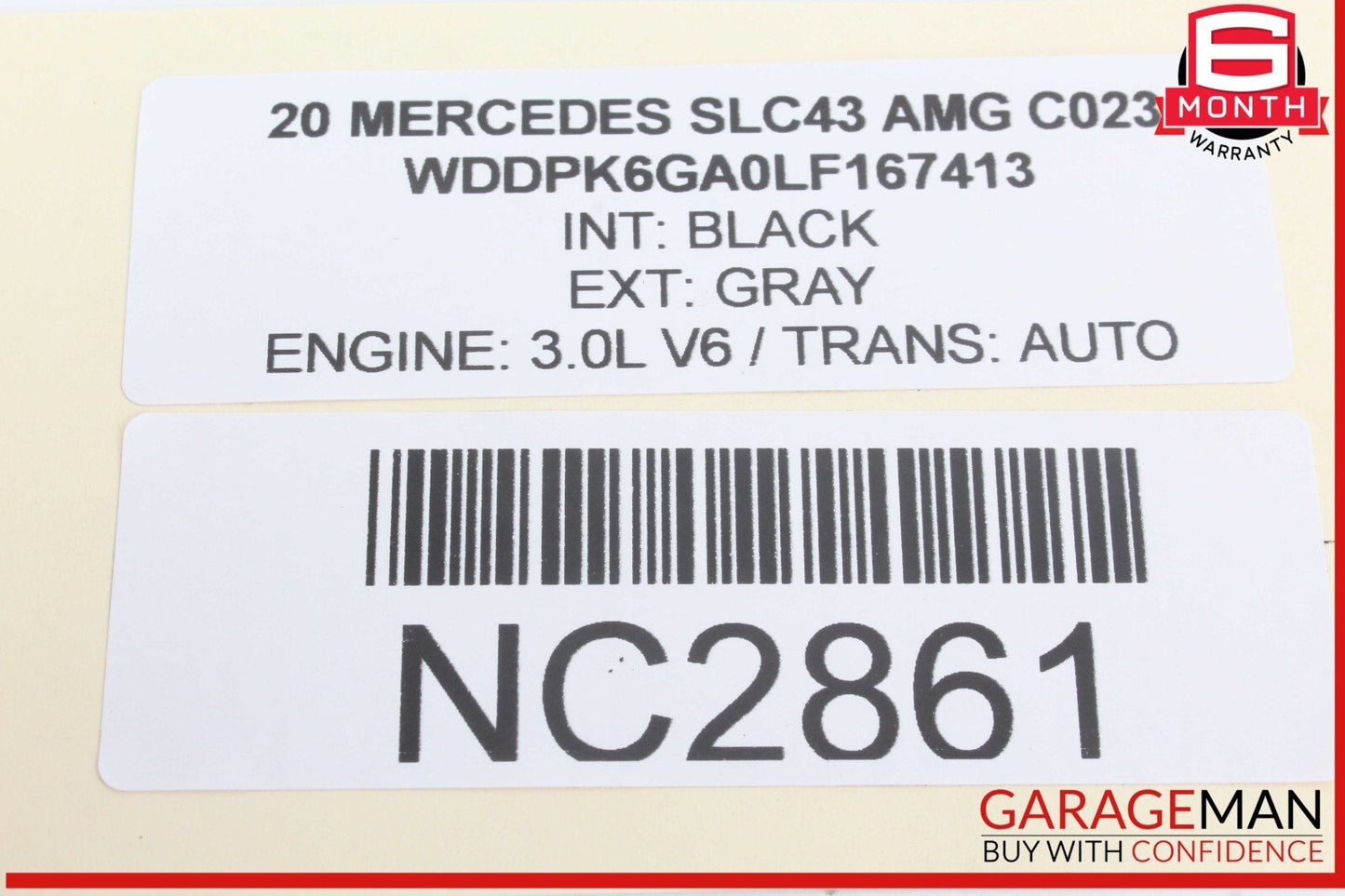 17-20 Mercedes R172 SLC43 AMG Convertible Left Side Top C Pillar Brace Support