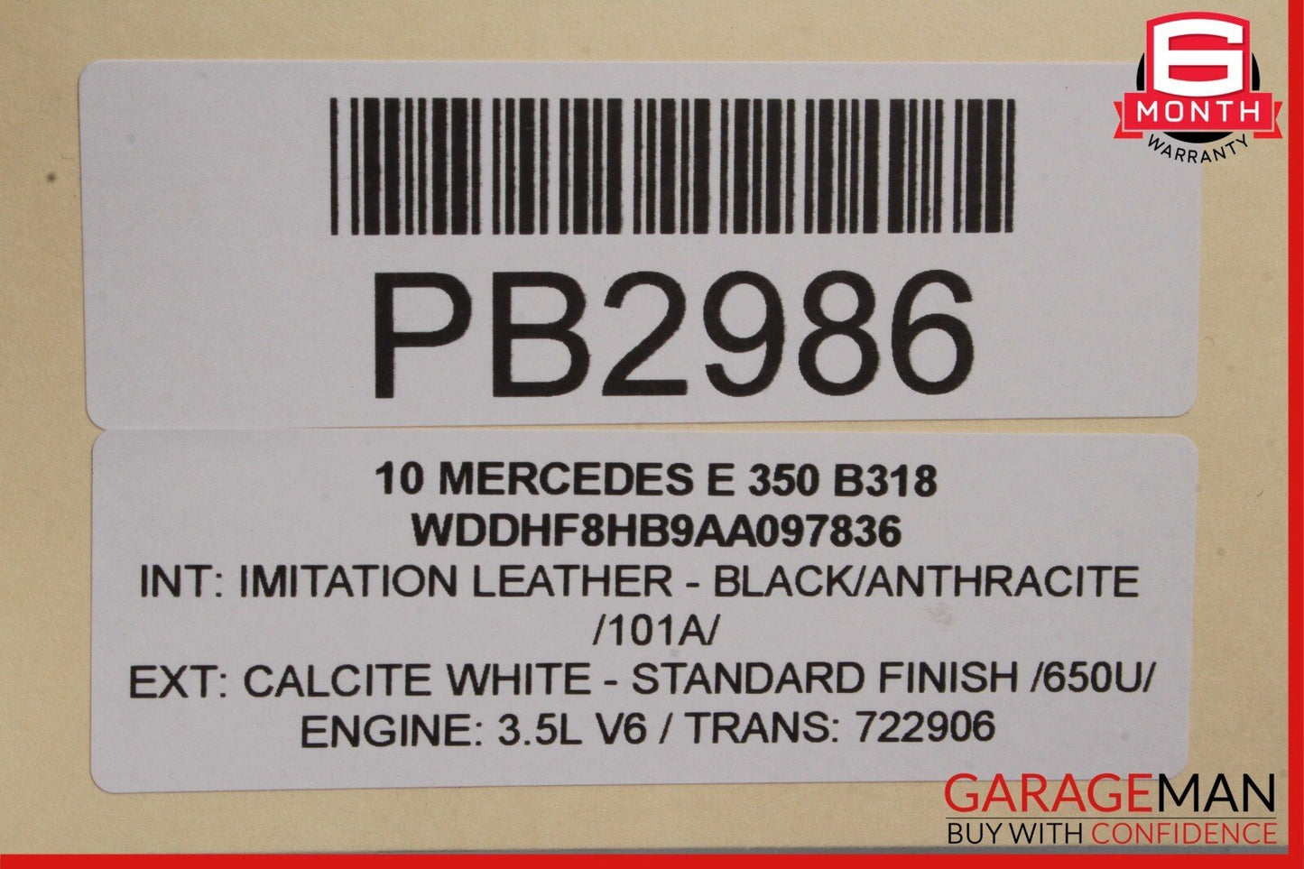 10-13 Mercedes W212 E350 E550 Front Left Interior Door Panel Trim Assy Black
