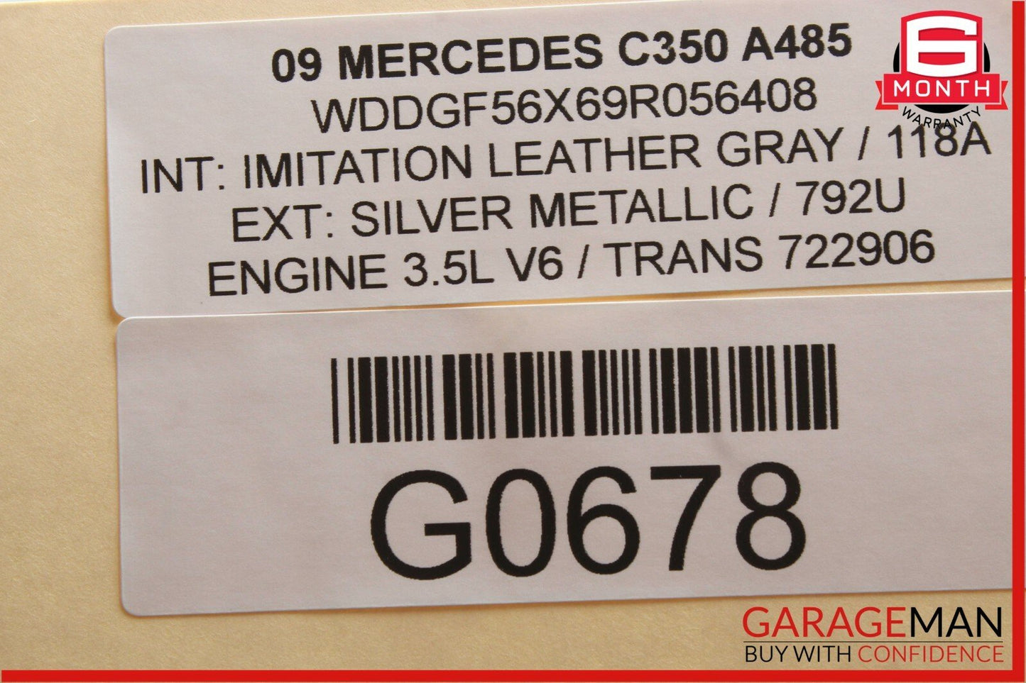 08-14 Mercedes W204 C350 Rear Right Side Door Control Module 2048702526 OEM