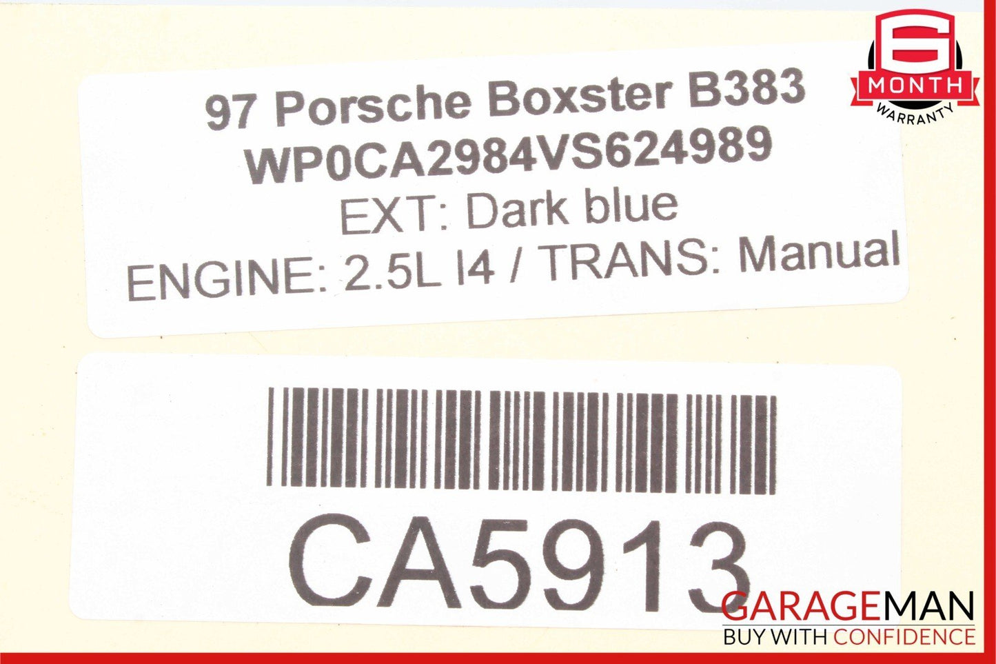 97-04 Porsche Boxster 986 Engine AC A/C Cooling Radiator Fan Motor Shroud Assy