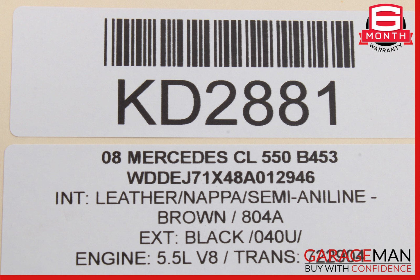 07-14 Mercedes W216 CL550 Rear Left & Right Brake Caliper Calipers Set of 2