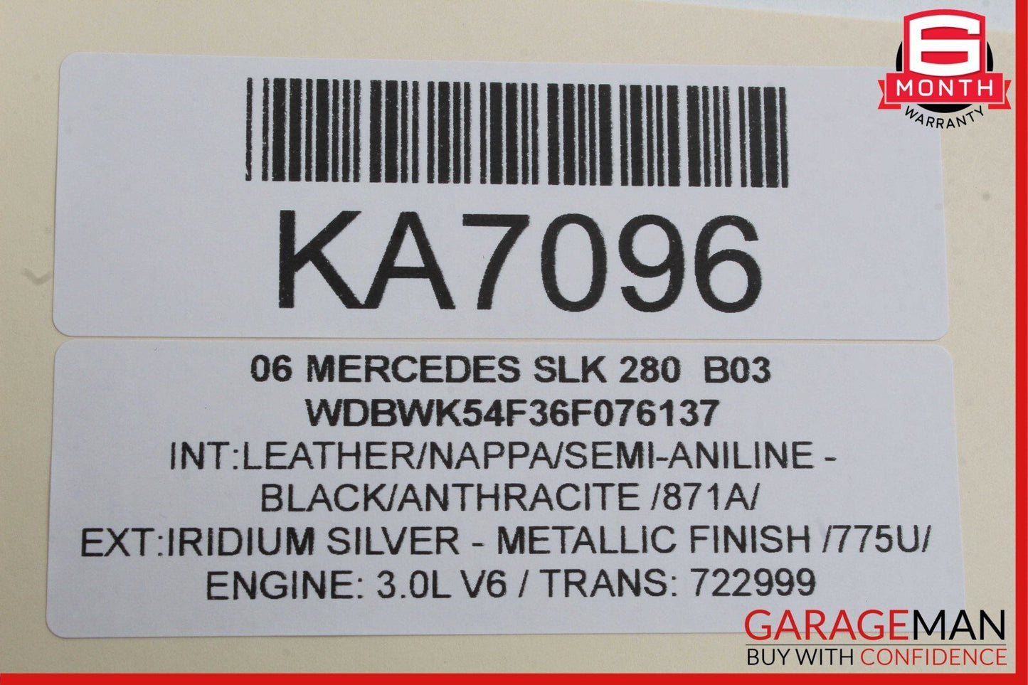 05-08 Mercedes R171 SLK280 SLK350 Front Left Exterior Door Handle Silver OEM