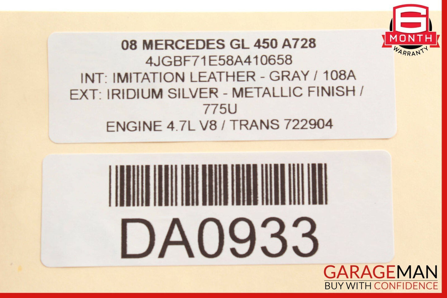 06-12 Mercedes X164 GL450 Rear Right / Left Side Suspension Upper Control Arm
