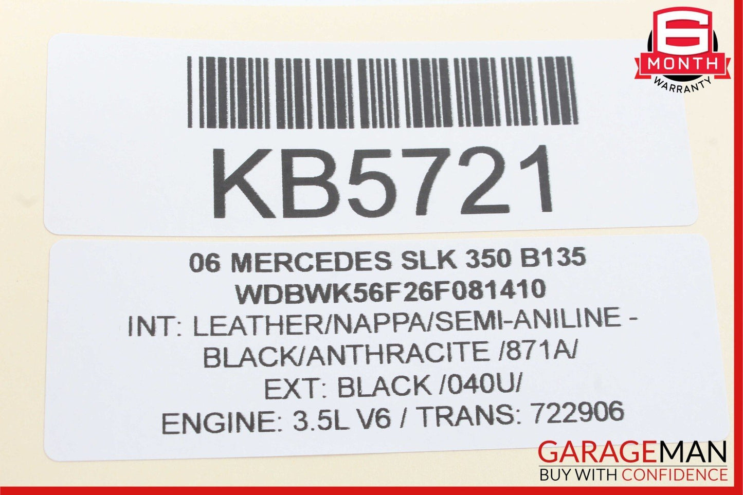 05-11 Mercedes R171 SLK280 SLK350 SLK55 Front Left Exterior Door Handle Black