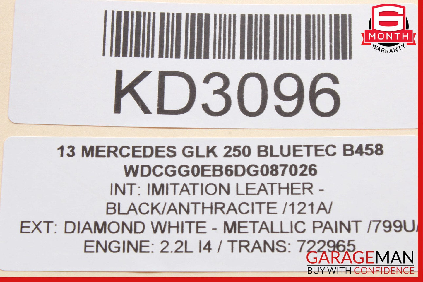 10-17 Mercedes GLK250 E350 Rear Right / Left Side Lower Control Thrust Arm OEM