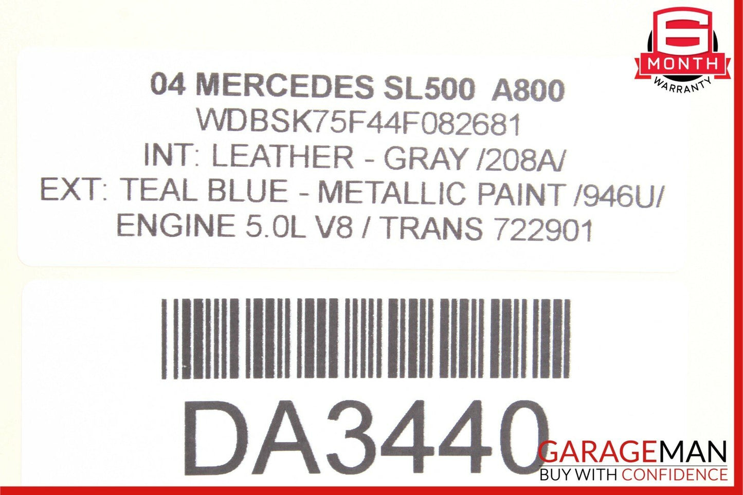 00-08 Mercedes R230 SL500 S500 CL500 Seat Vacuum Pump Reservoir Tank OEM