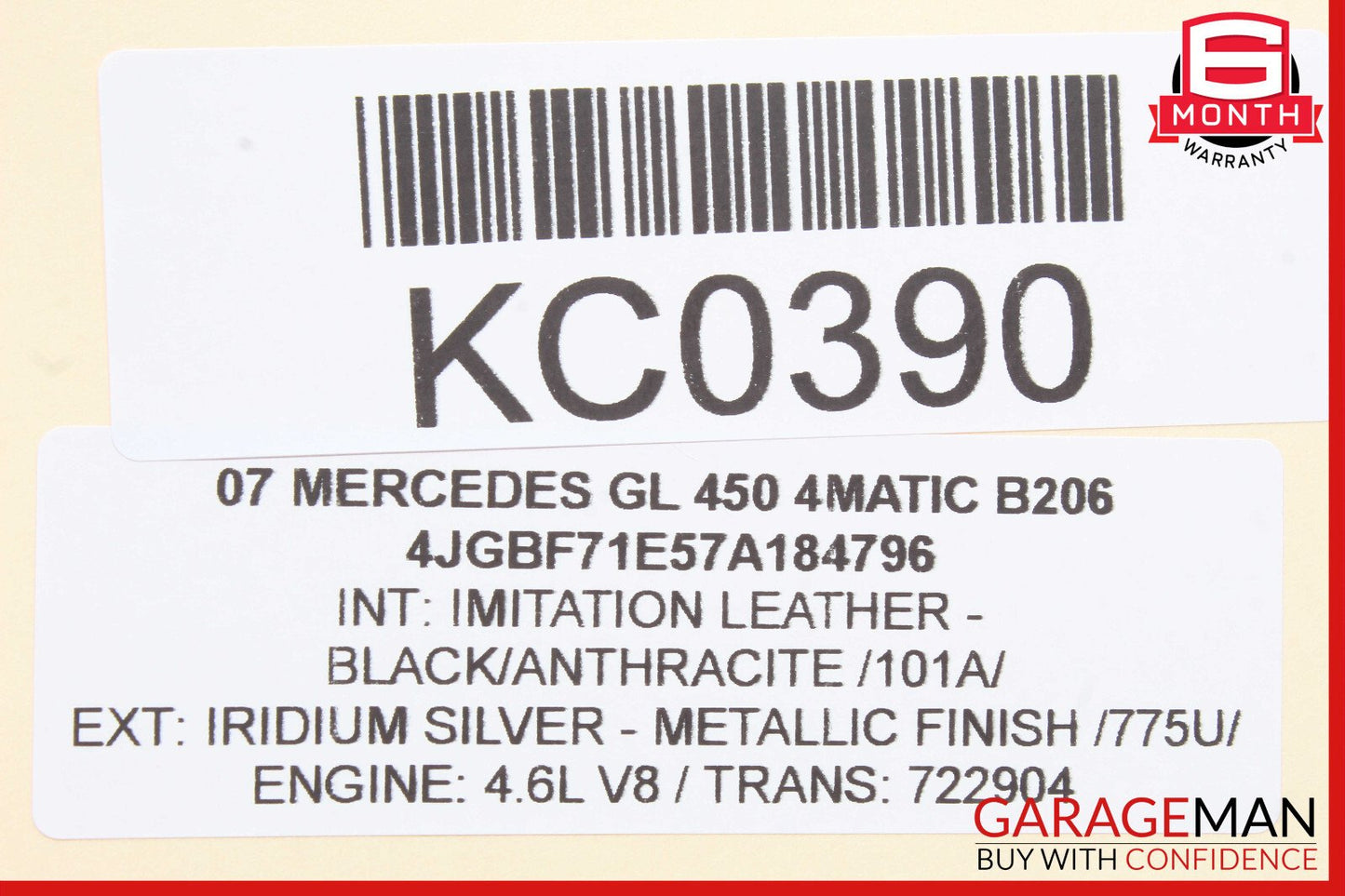 06-12 Mercedes X164 GL450 Quarter Window Regulator Motor Rear Left OEM