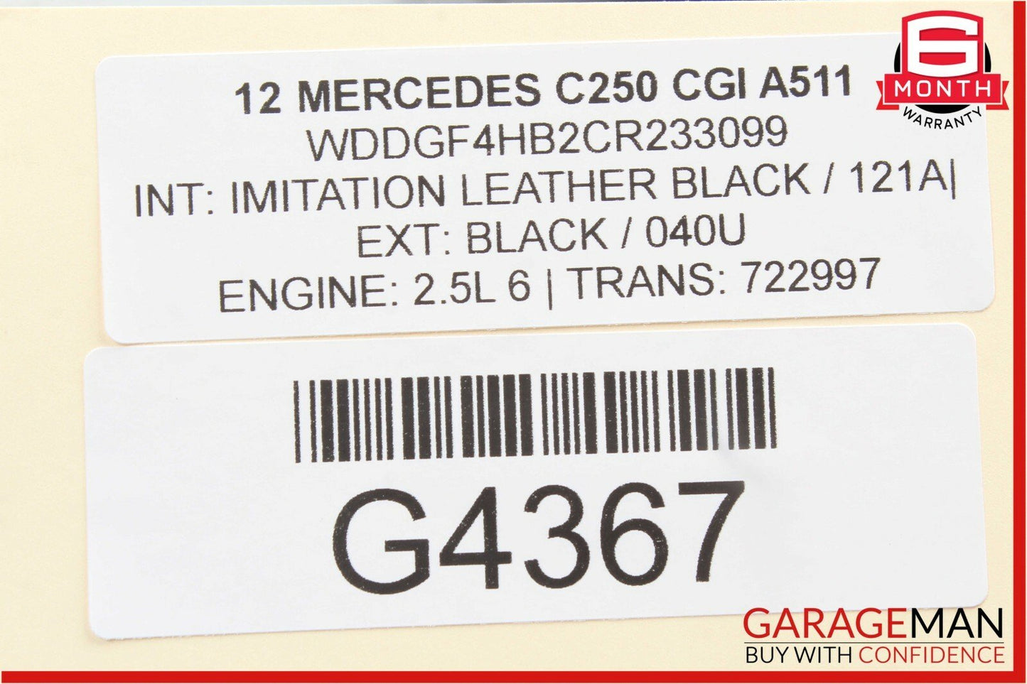 08-15 Mercedes W204 C250 C350 Rear Right Passenger Side Door Control Module OEM