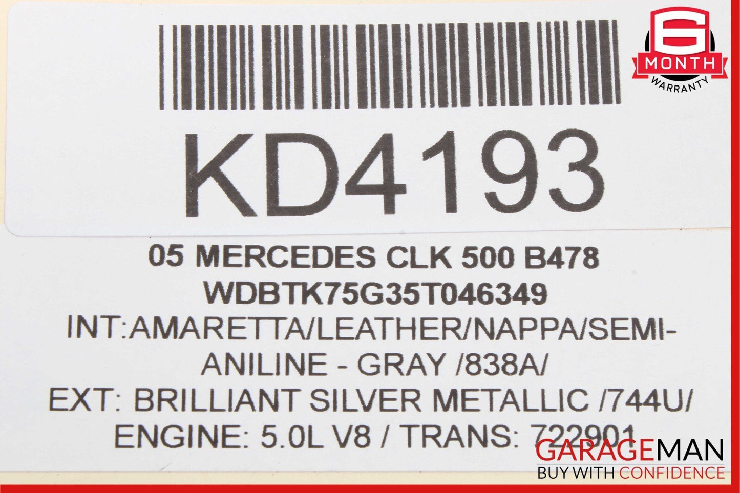 03-09 Mercedes W209 CLK500 CLK550 Front Right Side Door Lock Latch Actuator OEM