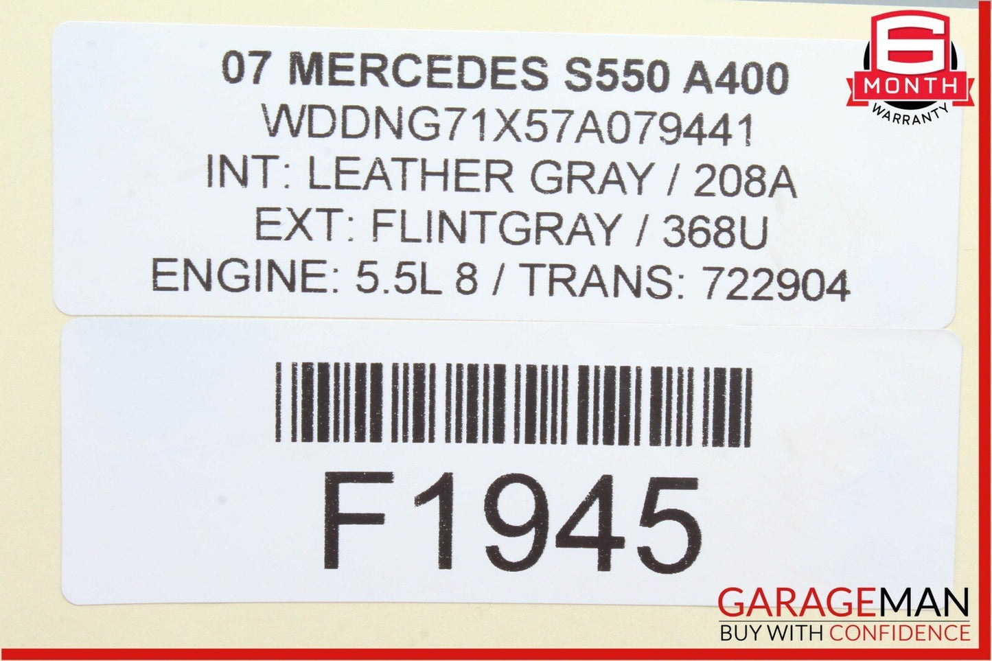 07-13 Mercedes W221 S450 S550 Front Right Side Exterior Door Handle Flintgray
