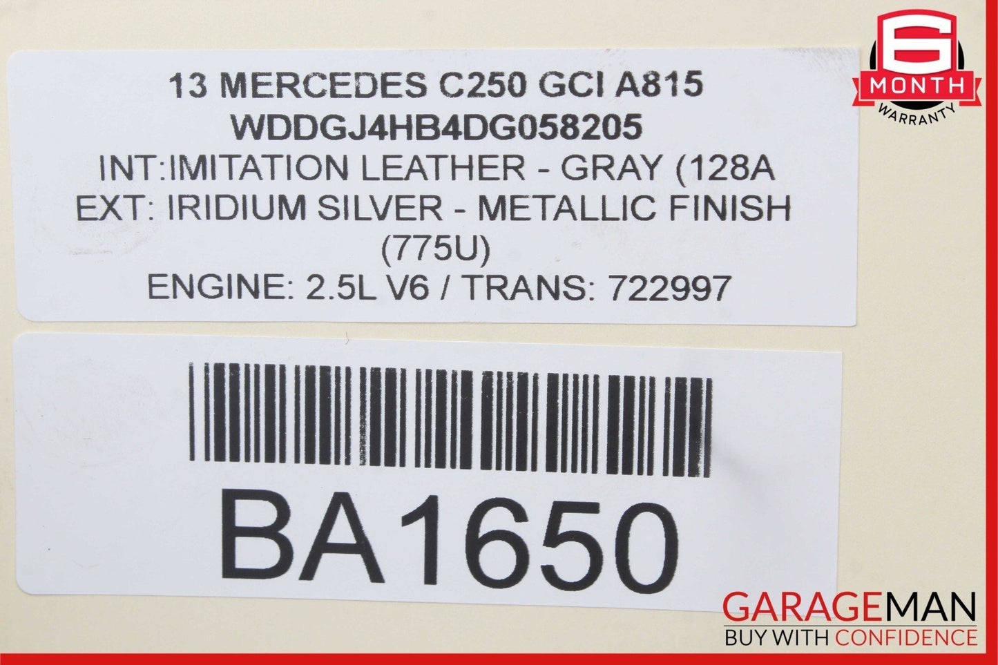08-14 Mercedes W204 C250 GCI Front Left Side Curved Wishbone Control Arm OEM