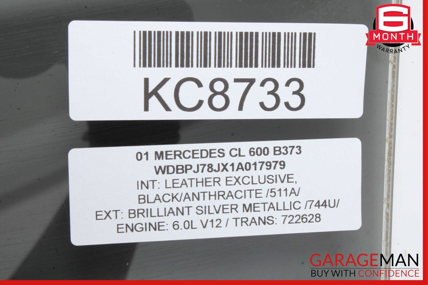 00-06 Mercedes W215 CL600 CL55 AMG Pilkington Front Right Door Window Auto Glass